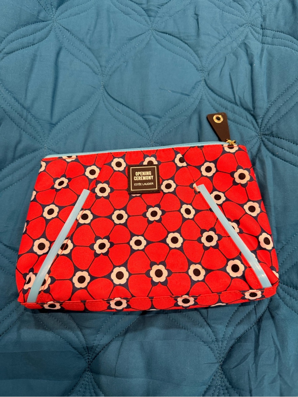 2015 Opening Ceremony x Estée Lauder Red Floral Cosmetic Pouch
